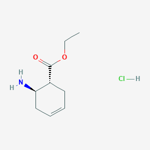 molecular formula C9H16ClNO2 B114427 反式-6-氨基环己-3-烯羧酸乙酯盐酸盐 CAS No. 142547-16-8