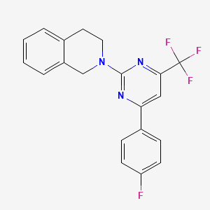 2-[4-(4-Fluorophenyl)-6-(trifluoromethyl)pyrimidin-2-yl]-1,2,3,4-tetrahydroisoquinoline