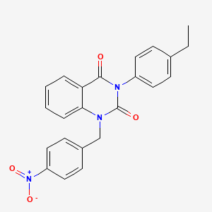 molecular formula C23H19N3O4 B11442714 3-(4-Ethylphenyl)-1-[(4-nitrophenyl)methyl]-1,2,3,4-tetrahydroquinazoline-2,4-dione 