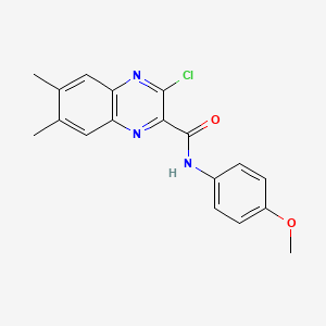 3-chloro-N-(4-methoxyphenyl)-6,7-dimethylquinoxaline-2-carboxamide