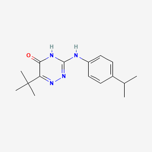 6-Tert-butyl-3-{[4-(propan-2-yl)phenyl]amino}-1,2,4-triazin-5-ol