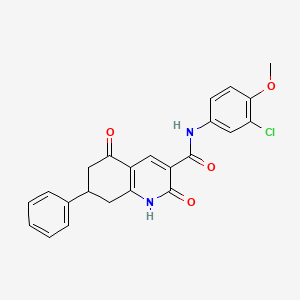 N-(3-chloro-4-methoxyphenyl)-2,5-dioxo-7-phenyl-1,2,5,6,7,8-hexahydroquinoline-3-carboxamide