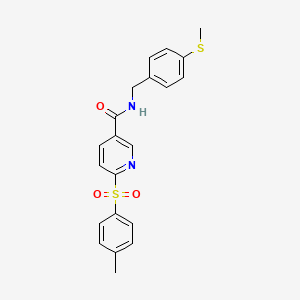 6-[(4-methylphenyl)sulfonyl]-N-[4-(methylsulfanyl)benzyl]pyridine-3-carboxamide