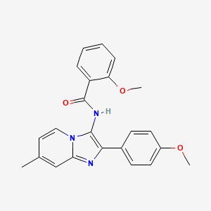 2-methoxy-N-[2-(4-methoxyphenyl)-7-methylimidazo[1,2-a]pyridin-3-yl]benzamide