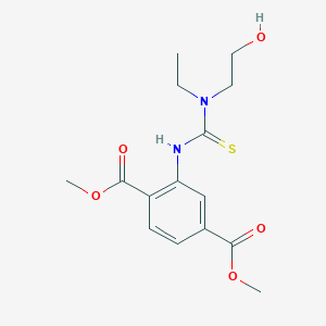 molecular formula C15H20N2O5S B11442814 Dimethyl 2-({[ethyl(2-hydroxyethyl)amino]carbonothioyl}amino)terephthalate 