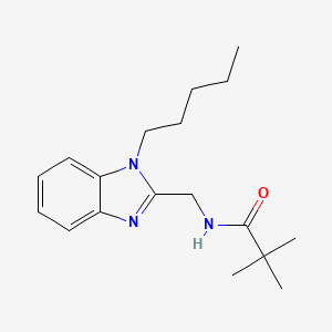 molecular formula C18H27N3O B11442831 2,2-dimethyl-N-[(1-pentyl-1H-benzimidazol-2-yl)methyl]propanamide 