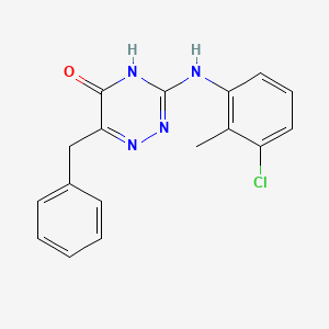 6-benzyl-3-[(3-chloro-2-methylphenyl)amino]-1,2,4-triazin-5(4H)-one