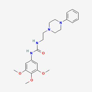 molecular formula C22H30N4O4 B11442883 N-[2-(4-phenylpiperazin-1-yl)ethyl]-N'-(3,4,5-trimethoxyphenyl)urea 