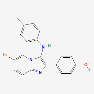 4-{6-Bromo-3-[(4-methylphenyl)amino]imidazo[1,2-a]pyridin-2-yl}phenol