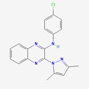 N-(4-chlorophenyl)-3-(3,5-dimethyl-1H-pyrazol-1-yl)quinoxalin-2-amine