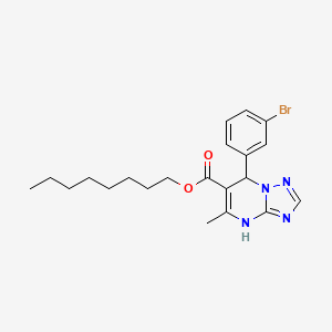 Octyl 7-(3-bromophenyl)-5-methyl-4,7-dihydro[1,2,4]triazolo[1,5-a]pyrimidine-6-carboxylate