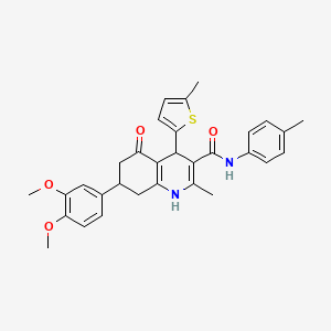 7-(3,4-dimethoxyphenyl)-2-methyl-N-(4-methylphenyl)-4-(5-methylthiophen-2-yl)-5-oxo-1,4,5,6,7,8-hexahydroquinoline-3-carboxamide