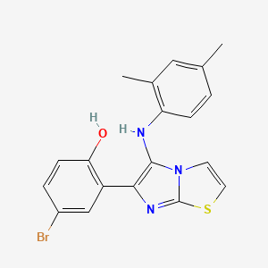 4-Bromo-2-{5-[(2,4-dimethylphenyl)amino]imidazo[2,1-b][1,3]thiazol-6-yl}phenol