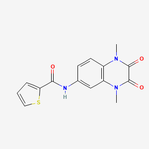 molecular formula C15H13N3O3S B11443037 N-(1,4-dimethyl-2,3-dioxo-1,2,3,4-tetrahydroquinoxalin-6-yl)thiophene-2-carboxamide 