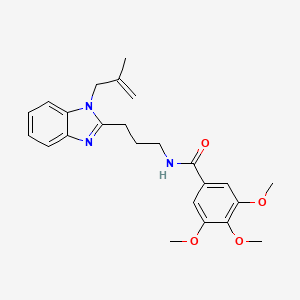 molecular formula C24H29N3O4 B11443046 3,4,5-trimethoxy-N-{3-[1-(2-methylprop-2-en-1-yl)-1H-benzimidazol-2-yl]propyl}benzamide 