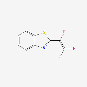 molecular formula C10H7F2NS B1144305 2-[(1Z)-1,2-Difluoro-1-propen-1-yl]-1,3-benzothiazole CAS No. 17822-22-9