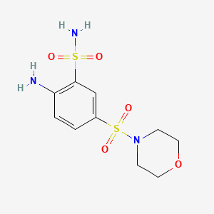 molecular formula C10H15N3O5S2 B11443050 2-Amino-5-(morpholinosulfonyl)benzenesulfonamide 