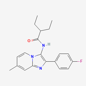 2-ethyl-N-[2-(4-fluorophenyl)-7-methylimidazo[1,2-a]pyridin-3-yl]butanamide