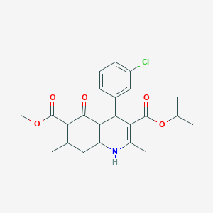 6-Methyl 3-propan-2-yl 4-(3-chlorophenyl)-2,7-dimethyl-5-oxo-1,4,5,6,7,8-hexahydroquinoline-3,6-dicarboxylate