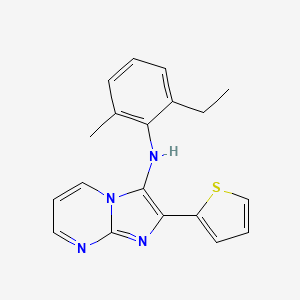 N-(2-ethyl-6-methylphenyl)-2-(thiophen-2-yl)imidazo[1,2-a]pyrimidin-3-amine