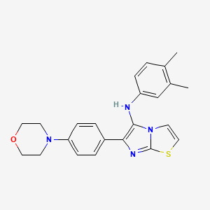 molecular formula C23H24N4OS B11443116 N-(3,4-dimethylphenyl)-6-[4-(morpholin-4-yl)phenyl]imidazo[2,1-b][1,3]thiazol-5-amine 