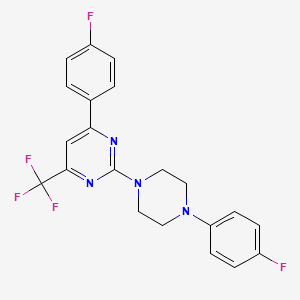 4-(4-Fluorophenyl)-2-[4-(4-fluorophenyl)piperazin-1-yl]-6-(trifluoromethyl)pyrimidine