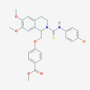 Methyl 4-({2-[(4-bromophenyl)carbamothioyl]-6,7-dimethoxy-1,2,3,4-tetrahydroisoquinolin-1-YL}methoxy)benzoate