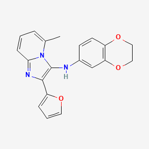 N-(2,3-dihydro-1,4-benzodioxin-6-yl)-2-(furan-2-yl)-5-methylimidazo[1,2-a]pyridin-3-amine