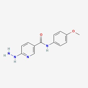 molecular formula C13H14N4O2 B11443189 6-hydrazinyl-N-(4-methoxyphenyl)pyridine-3-carboxamide 