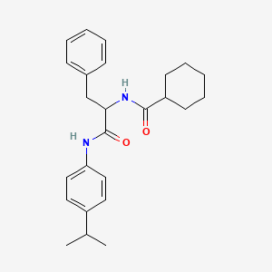 molecular formula C25H32N2O2 B11443220 Nalpha-(cyclohexylcarbonyl)-N-[4-(propan-2-yl)phenyl]phenylalaninamide 