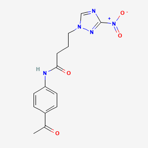 N-(4-acetylphenyl)-4-(3-nitro-1H-1,2,4-triazol-1-yl)butanamide