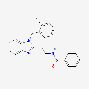 N-(2-(1-(2-fluorobenzyl)-1H-benzo[d]imidazol-2-yl)ethyl)benzamide