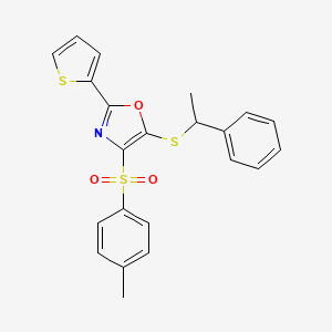 4-[(4-Methylphenyl)sulfonyl]-5-(phenylethylthio)-2-(2-thienyl)-1,3-oxazole