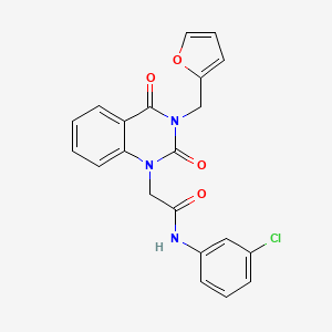 molecular formula C21H16ClN3O4 B11443267 N-(3-chlorophenyl)-2-[3-(furan-2-ylmethyl)-2,4-dioxoquinazolin-1-yl]acetamide 