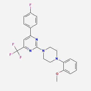 4-(4-Fluorophenyl)-2-[4-(2-methoxyphenyl)piperazin-1-yl]-6-(trifluoromethyl)pyrimidine