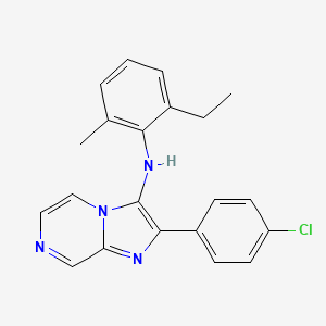 molecular formula C21H19ClN4 B11443351 2-(4-chlorophenyl)-N-(2-ethyl-6-methylphenyl)imidazo[1,2-a]pyrazin-3-amine 