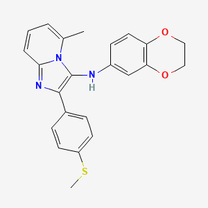 N-(2,3-dihydro-1,4-benzodioxin-6-yl)-5-methyl-2-[4-(methylsulfanyl)phenyl]imidazo[1,2-a]pyridin-3-amine