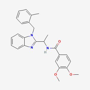 3,4-dimethoxy-N-{1-[1-(2-methylbenzyl)-1H-benzimidazol-2-yl]ethyl}benzamide