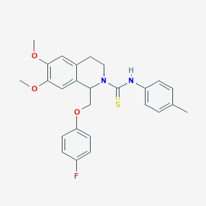 1-((4-fluorophenoxy)methyl)-6,7-dimethoxy-N-(p-tolyl)-3,4-dihydroisoquinoline-2(1H)-carbothioamide