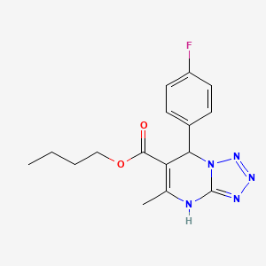 molecular formula C16H18FN5O2 B11443393 Butyl 7-(4-fluorophenyl)-5-methyl-4,7-dihydrotetrazolo[1,5-a]pyrimidine-6-carboxylate 