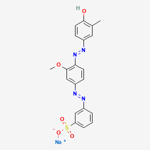 molecular formula C20H17N4NaO5S B1144341 Benzenesulfonic acid, 3-[[4-[(4-hydroxy-3-methylphenyl)azo]-3-methoxyphenyl]azo]-, monosodium salt CAS No. 18037-63-3