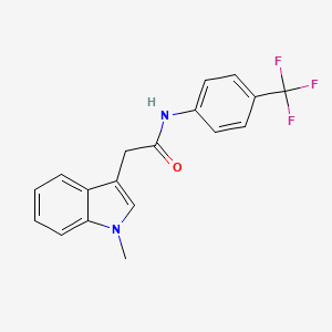 2-(1-methyl-1H-indol-3-yl)-N-(4-(trifluoromethyl)phenyl)acetamide