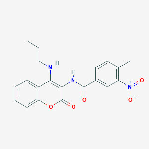 4-methyl-3-nitro-N-[2-oxo-4-(propylamino)-2H-chromen-3-yl]benzamide