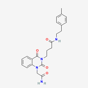 4-[1-(2-amino-2-oxoethyl)-2,4-dioxo-1,4-dihydroquinazolin-3(2H)-yl]-N-[2-(4-methylphenyl)ethyl]butanamide