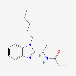 N-[1-(1-pentyl-1H-benzimidazol-2-yl)ethyl]propanamide