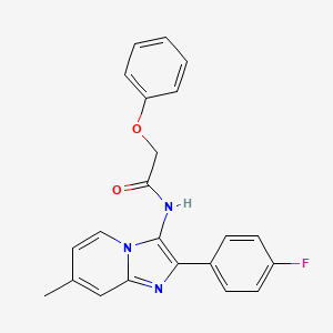 N-[2-(4-fluorophenyl)-7-methylimidazo[1,2-a]pyridin-3-yl]-2-phenoxyacetamide