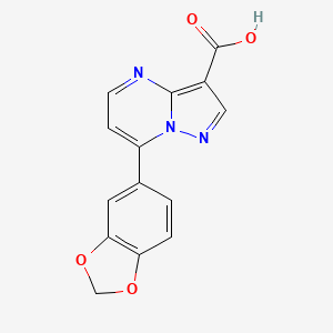 7-(1,3-Benzodioxol-5-yl)pyrazolo[1,5-a]pyrimidine-3-carboxylic acid