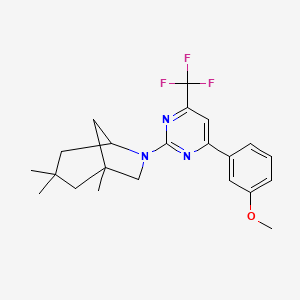 6-[4-(3-Methoxyphenyl)-6-(trifluoromethyl)pyrimidin-2-yl]-1,3,3-trimethyl-6-azabicyclo[3.2.1]octane