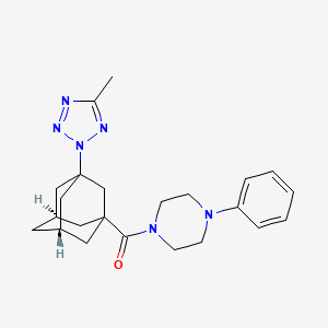 molecular formula C23H30N6O B11443539 [(5S,7R)-3-(5-Methyl-tetrazol-2-yl)-adamantan-1-yl]-(4-phenyl-piperazin-1-yl)-methanone 