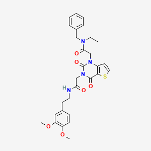 N-benzyl-2-[3-({[2-(3,4-dimethoxyphenyl)ethyl]carbamoyl}methyl)-2,4-dioxo-1H,2H,3H,4H-thieno[3,2-d]pyrimidin-1-yl]-N-ethylacetamide